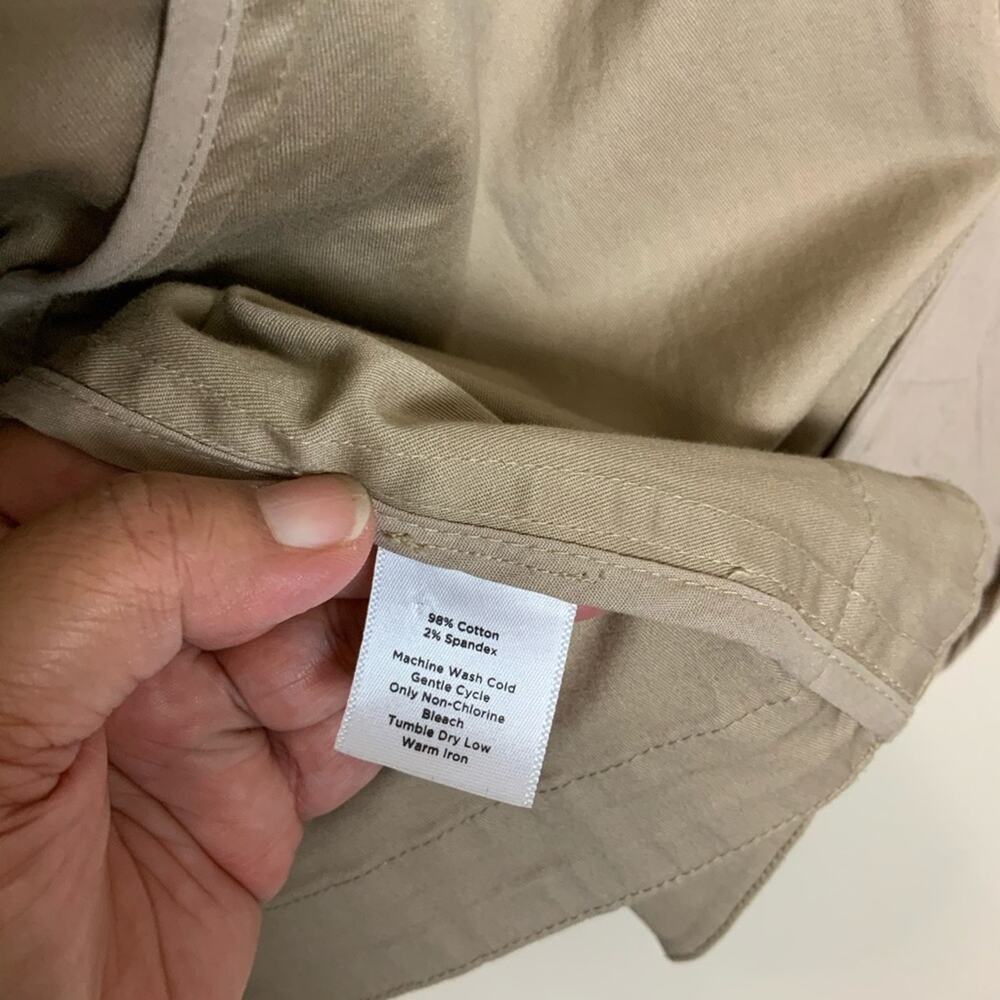 Talbots Ruffle Button Front Jacket Khaki Size 14 P - Picture 6 of 6